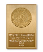 Šampion kvaliteta Novosadskog sajma 		Kisela pavlaka [2007]